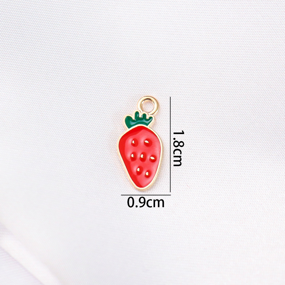 Colgante de frutas de aleación con gota de aceite, DIY pulseras y pendientes