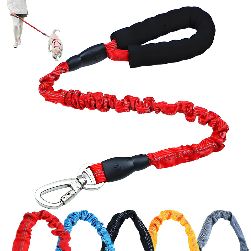 Punzonado a prueba de explosiones correa de perro corta elástica retráctil mediano y grande perro golden retriever Correa luminosa correa de perro Nuevo