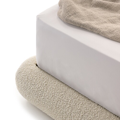 Italian light luxury bed master bedroom Nordic fabric frosted technology fabric bed simple soft bed double tatami bed