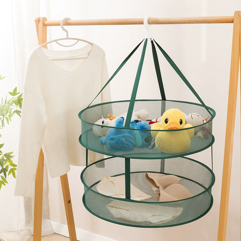 Green foldable woolen laundry basket, sweater, transformer, universal drying rack, wholesale