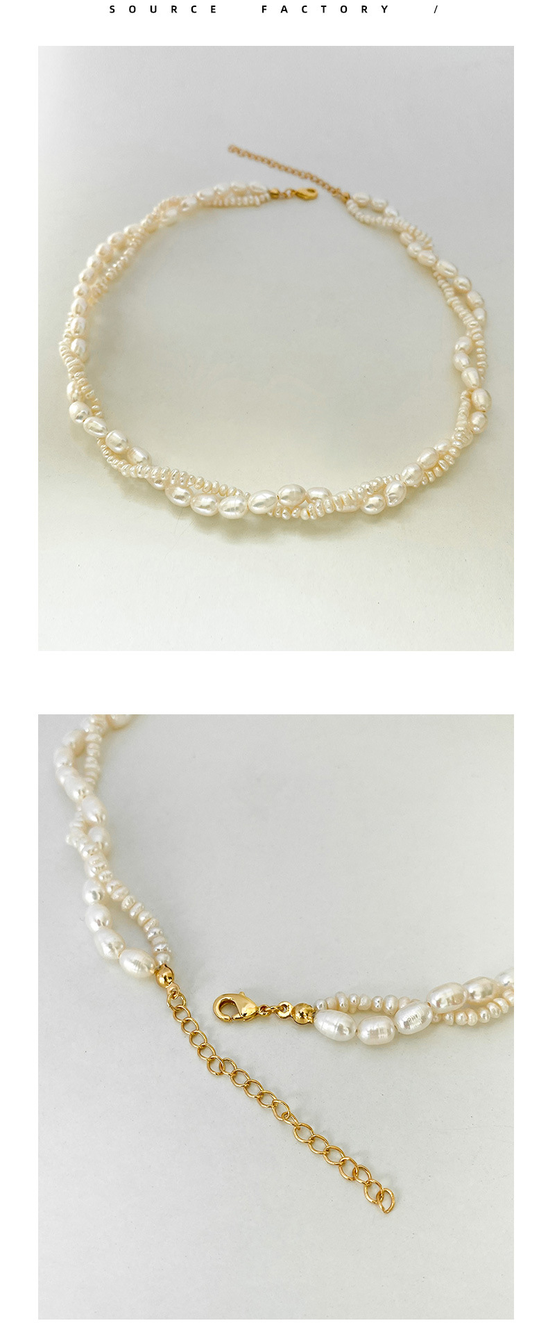 Fashion Geometric Pearl Beaded Necklace 1 Piece