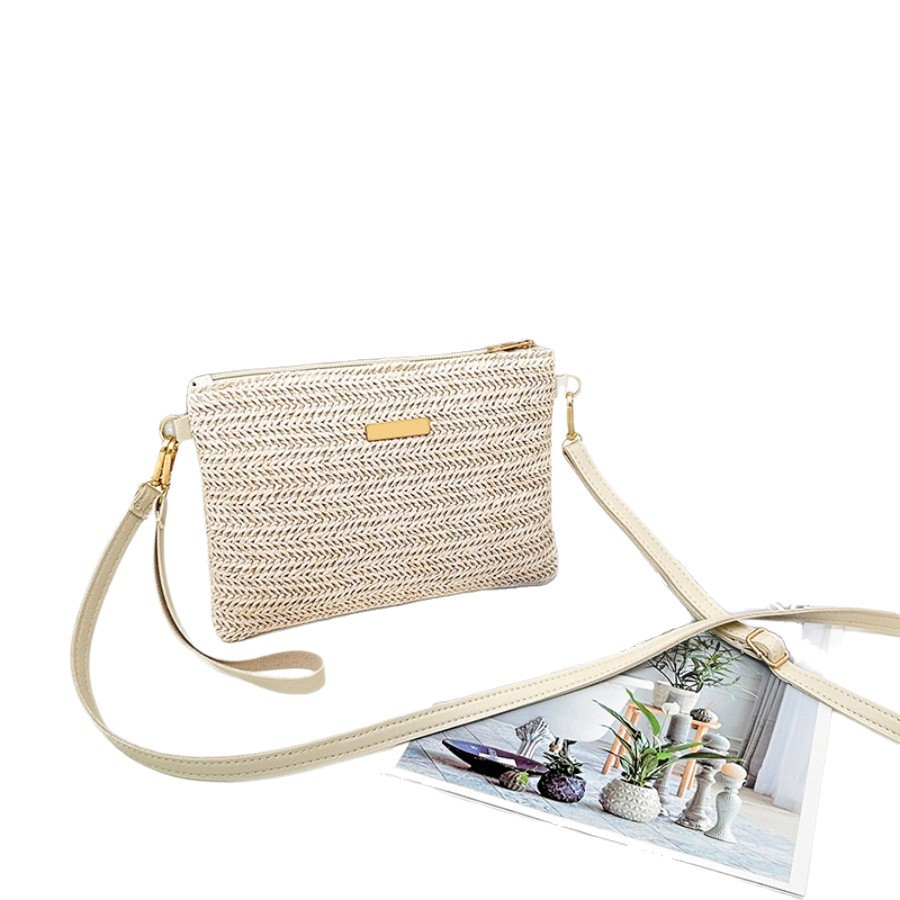 Bolsas de paja transfronterizas 2025 bolsas de damas bolsas cuadradas pequeñas bolsas de tendencia una generación de bolsas de mano