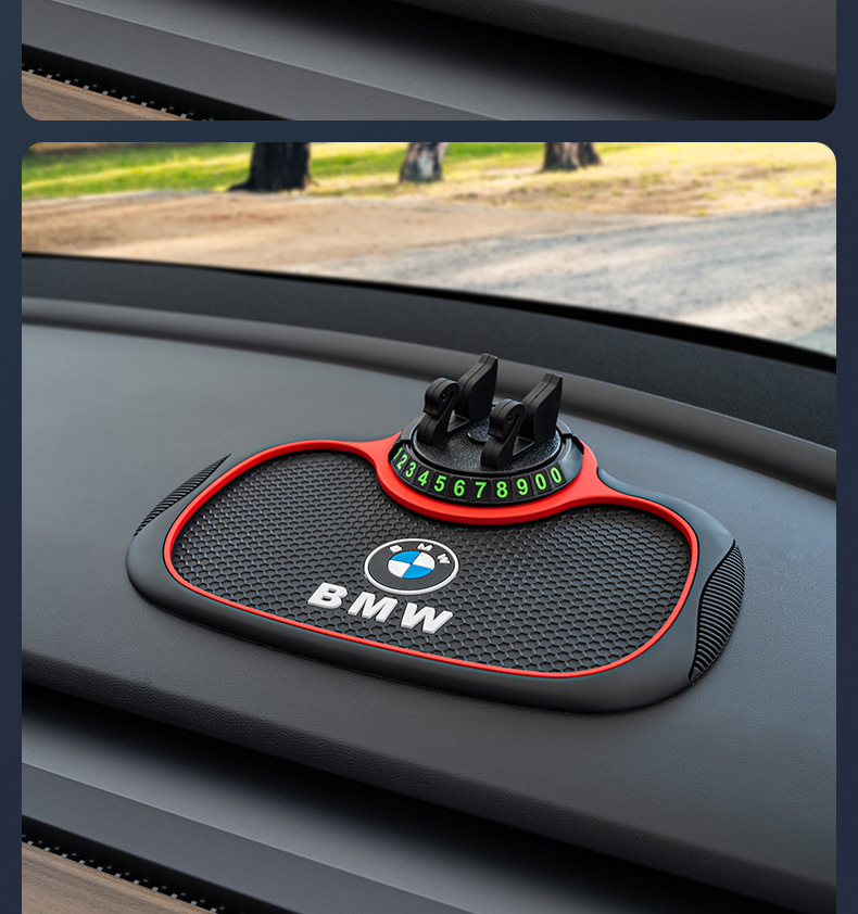 Car mobile phone bracket car central control anti-skid pad fixed navigation support frame temporary parking number interior supplies