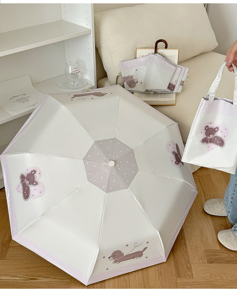 Portable Fully Automatic Folding Umbrella With Uv Protection_voghion.com
