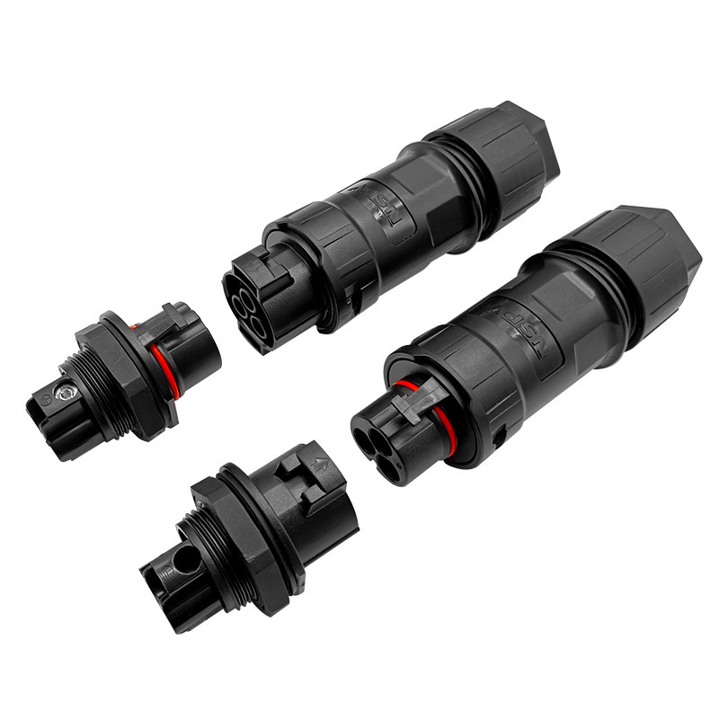 Waterproof 3-core Plug Solar Photovoltaic Power Generation AC End Connector IP68 Anti-UV AC Cable Lug