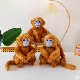网红仿真猴子公仔抱枕金丝猴毛绒玩具床上睡觉玩偶儿童礼物送女生