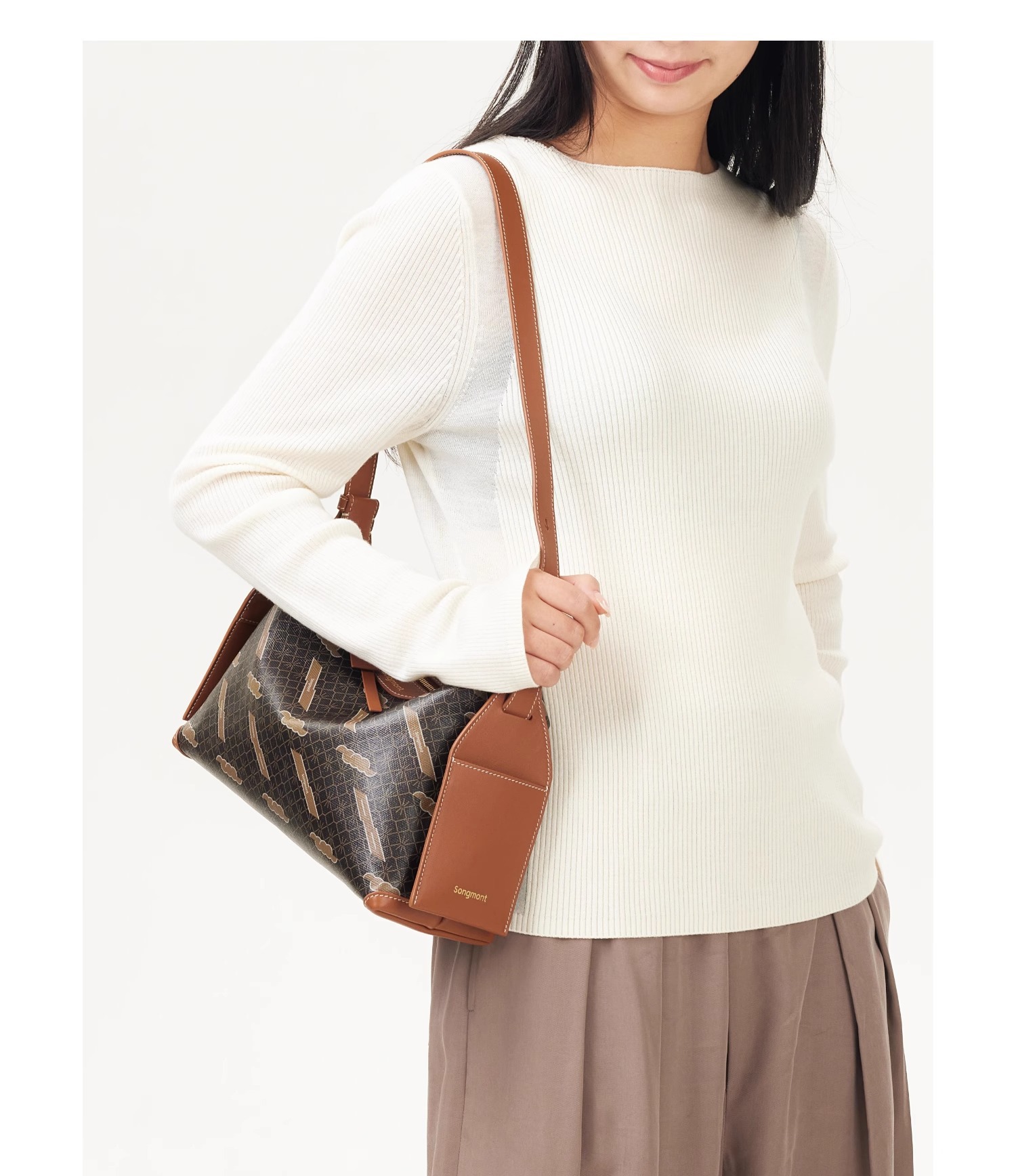 Borsa a tracolla singola Songmont Shanxia Yousong Small Bagagli Hobo mezza giornata inattiva serie stile cinese_voghion.com