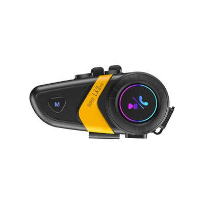 Source Factory Upgraded Motorcycle Helmet Headset - lx3-upgraded-yellow