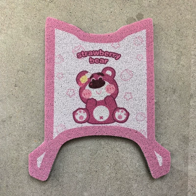 Electric vehicle foot mat: Vehicle Foot Pad Thickeneded Waterproof - yadi-white-shark-7090-long-ec-w-side-step-version-mildew-bear