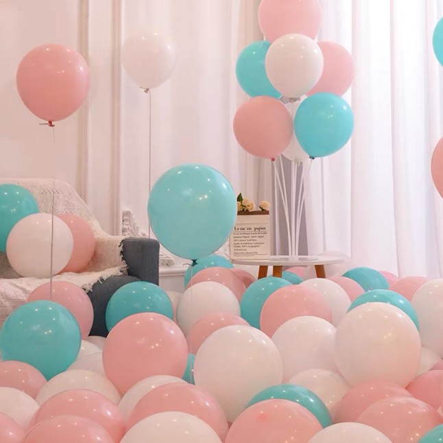 Balón de macarón para niños de cumpleaños al por mayor decoración escenario de diseño rosa una variedad de color globo grueso