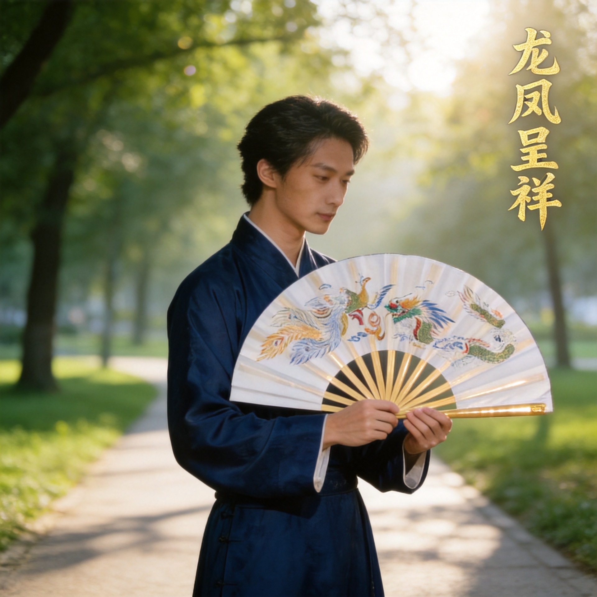 Libeikang Tai Chi Fan, bamboo frame fan, martial arts training fan, durable and shockproof, cross-border exclusive supply.