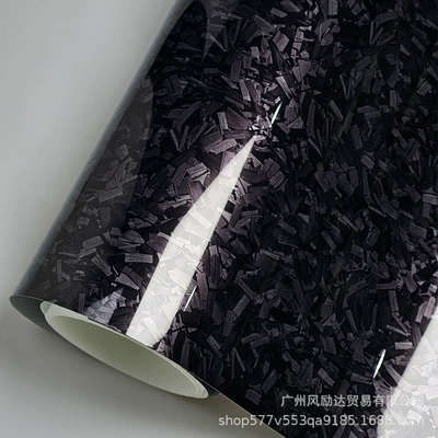 152Cmx200 Forged Carbon Fiber Film (Auto Color Change Film) - pet-forged-black-silver-152cmx200cm