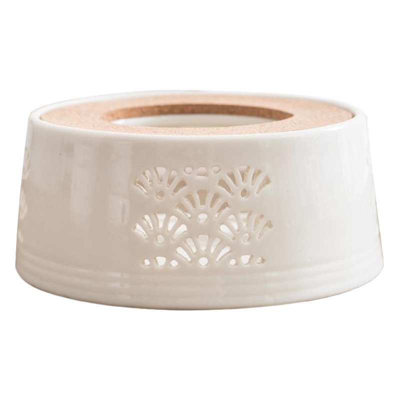 Yunhua estilo japonés hueco de la vela de calefacción calentador de té de base redonda calentador de té Dehua juego de té de cerámica