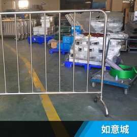 不锈钢铁马如意城集团项目案例道路护栏60厘米伸缩护栏立柱钢栏杆