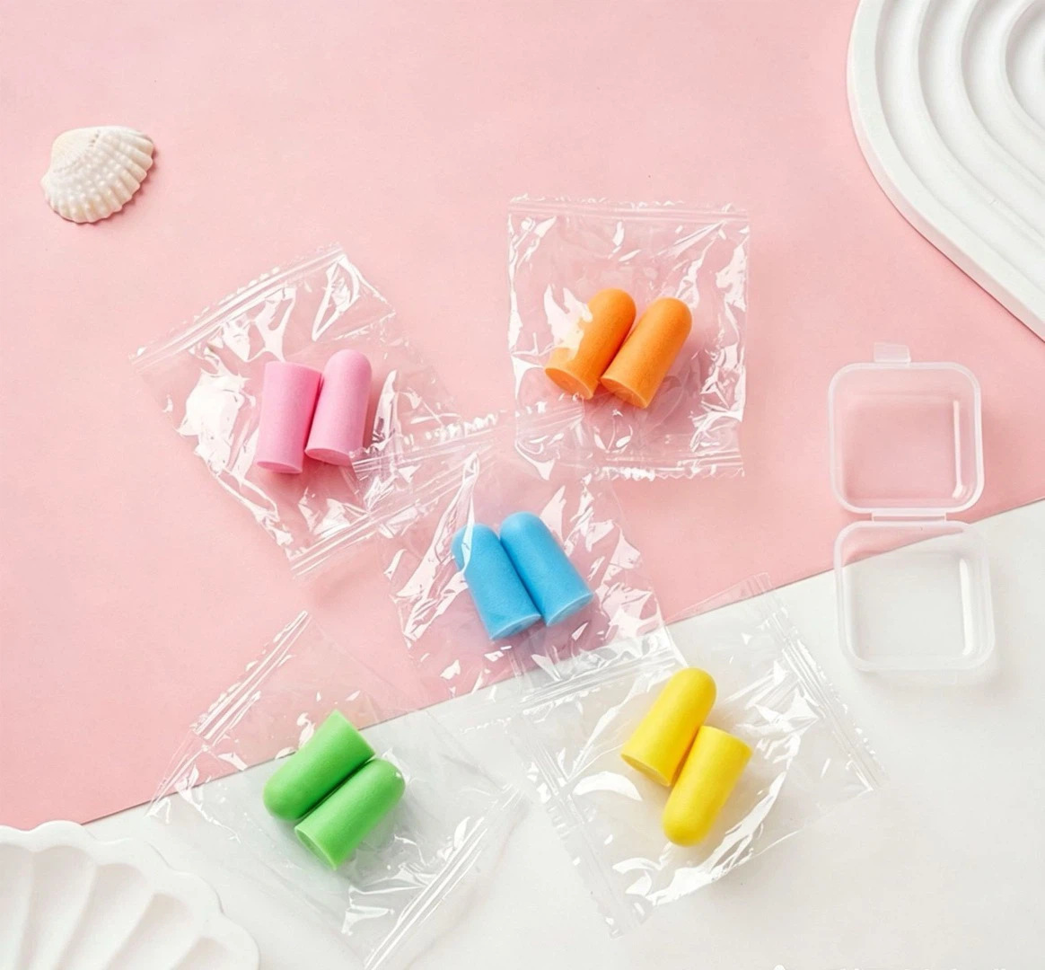 "Clear" Bag Ear Plugs - Mixed Colors