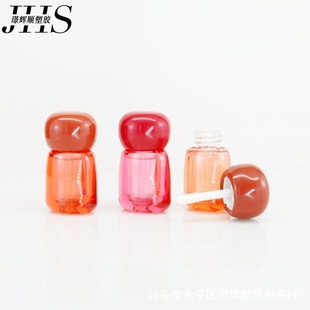 New Chubby 4ml Lip Gloss Tube, Semi-Transparent Lip Gloss Empty Tube, Lip Gloss Tube, Makeup Packaging Material, Custom Z-Print Logo