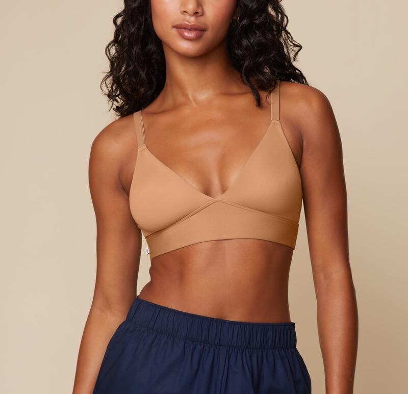 Q 90428 Solid Triangle Wires Bralette Solid Color Triangle Bralette Without Underwire