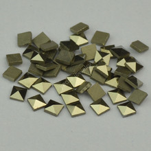 天然马克赛正方形1.2mm-2.3mm 黄铜色方形黄铁矿石泰银DIY贴钻