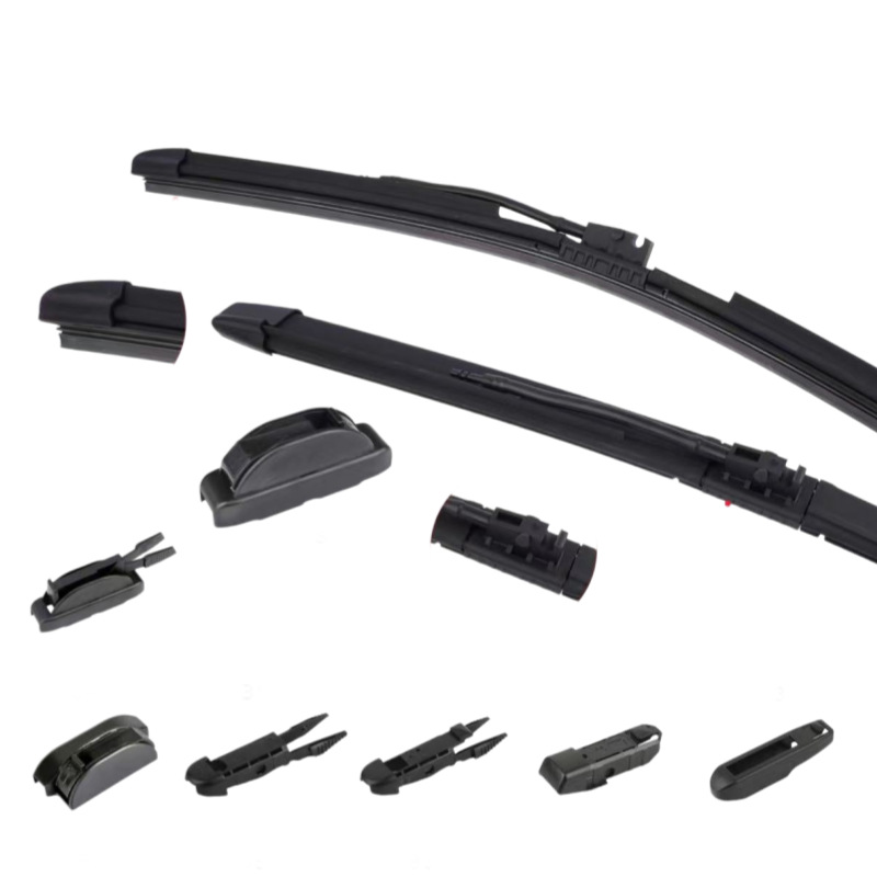 Russian Ozon Wipers Are Compatible with Various Car Models, Single-Piece Modified Water Spray Wipers with Multiple Connectors for Multiple Car Models