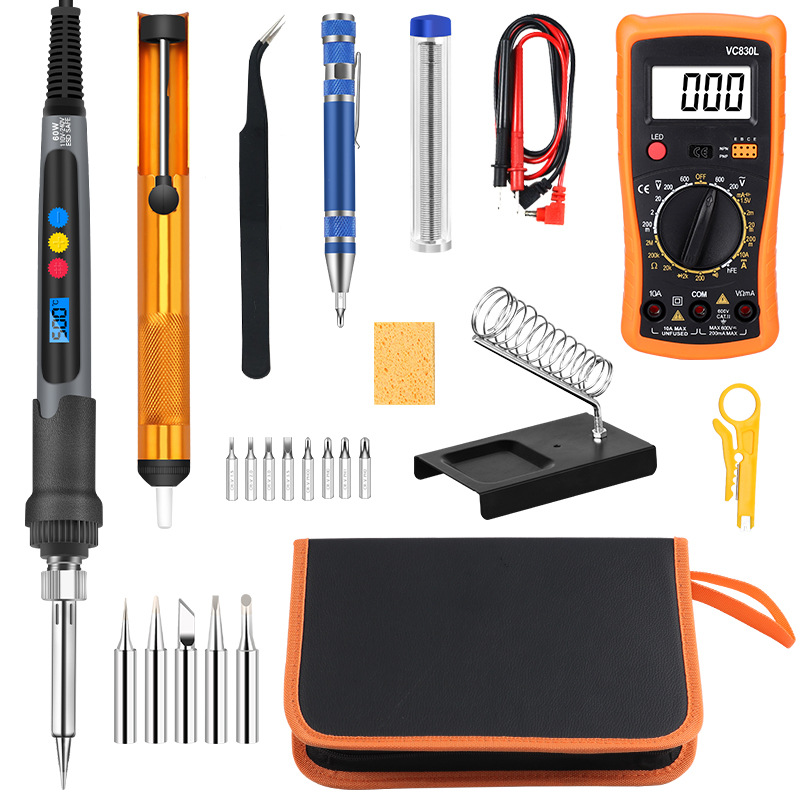 中美欧英澳 烙画套装内热式807电烙铁 60W可调温焊接工具跨境