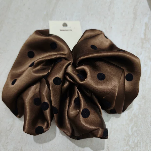 Imitation velvet fabric hair tie with polka dots, hair accessory for women, leopard print scrunchie, vintage cross-border wholesale