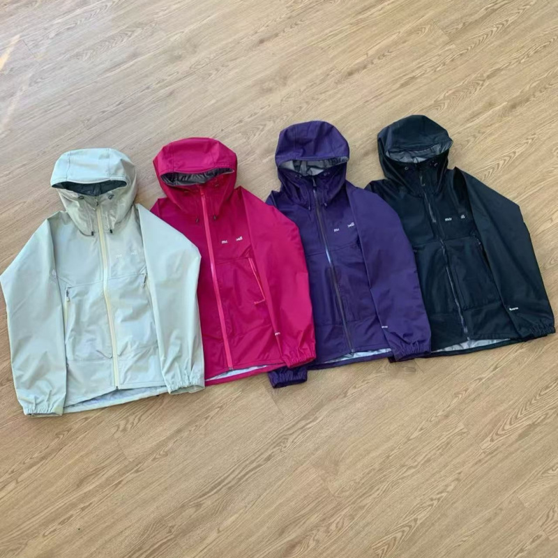 Cross-Border Mont Meishan Outdoor Rain Dancer Gtx Laminated Hardshell Waterproof Jacket with Hood
