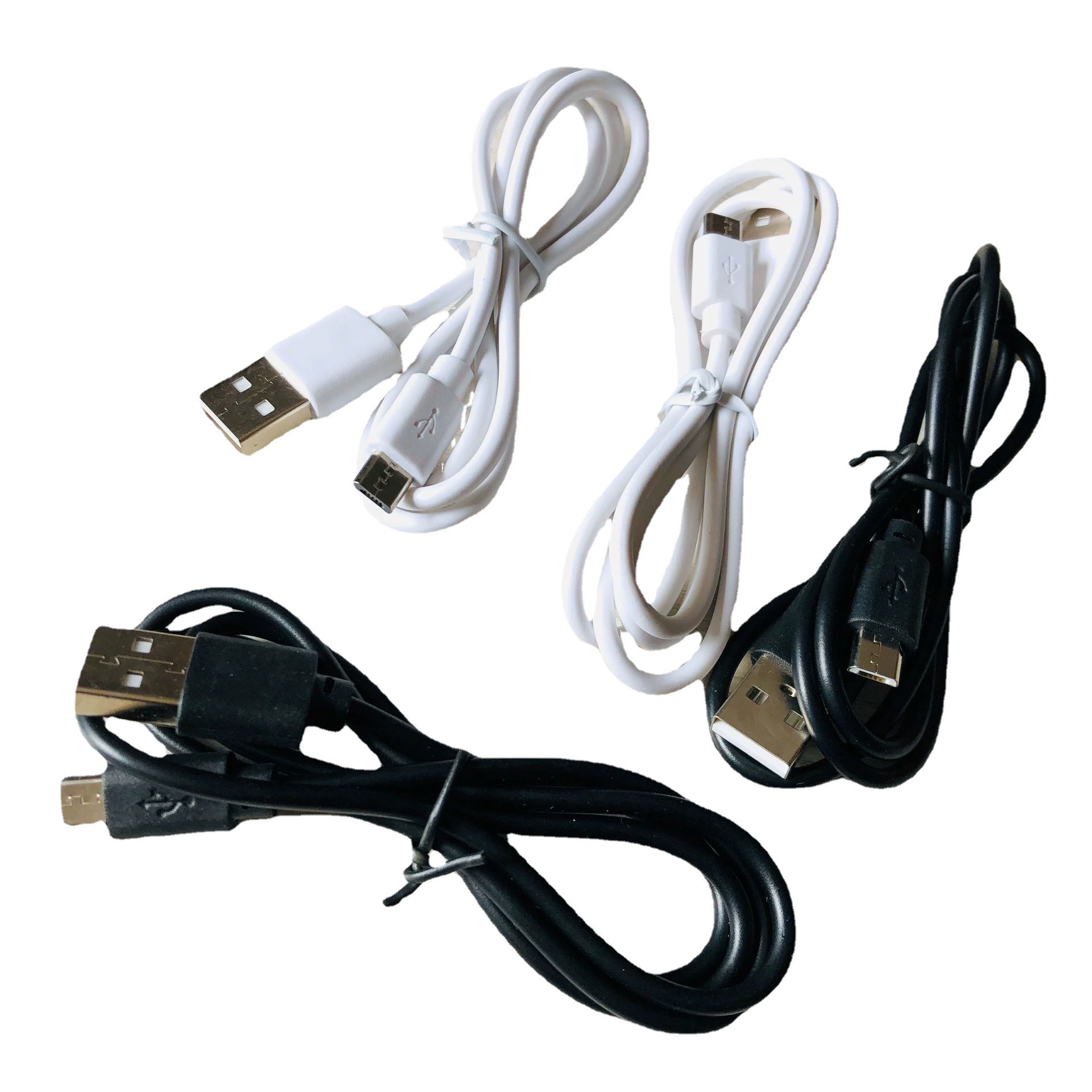 Android V8 player gift data line Micro USB charging cable extend short black and white spot 80
