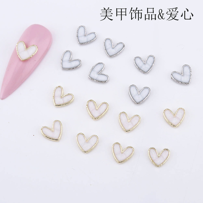 Net red fritillary love jewelry nail metal edging Diamond Magic shell stone 2022 new nail accessories Net red fritillary love jewelry nail metal edging Diamond Magic shell stone 2022 new nail accessories