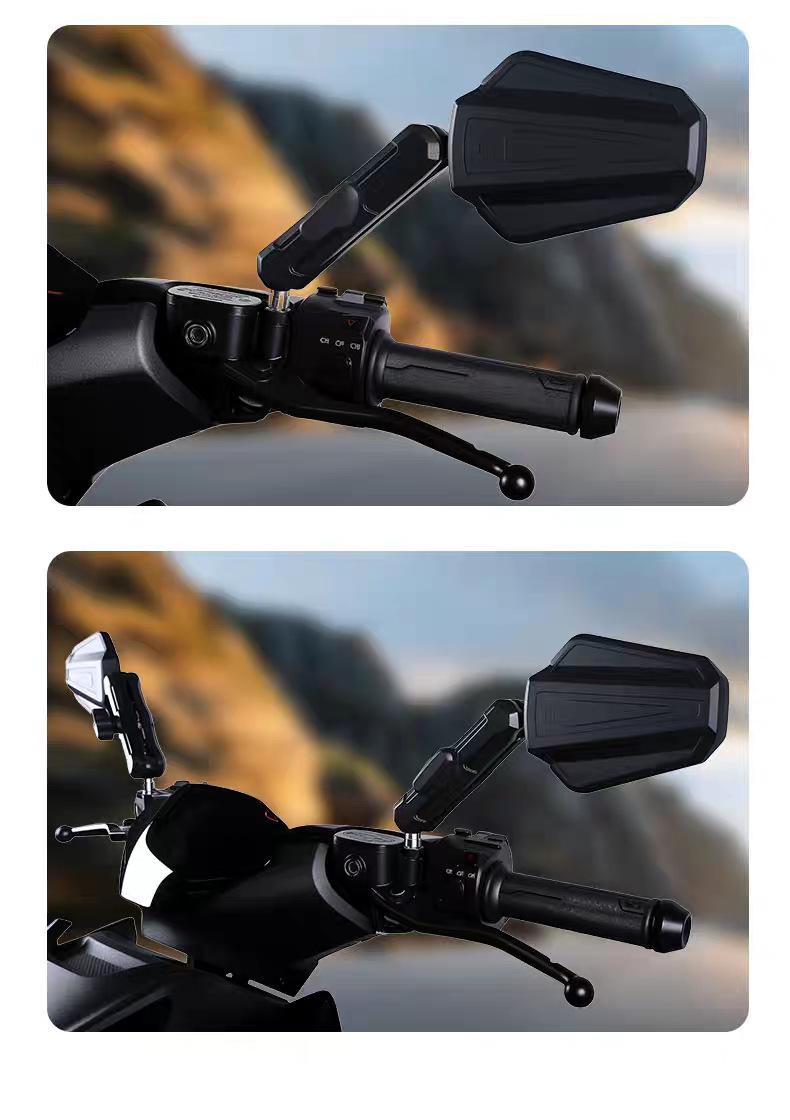 Motorcycle Rearview Mirror Suitable for Kelon Rx Universal Dl250 Off-Road Adv Motorcycle Foldableing Modified Reflector