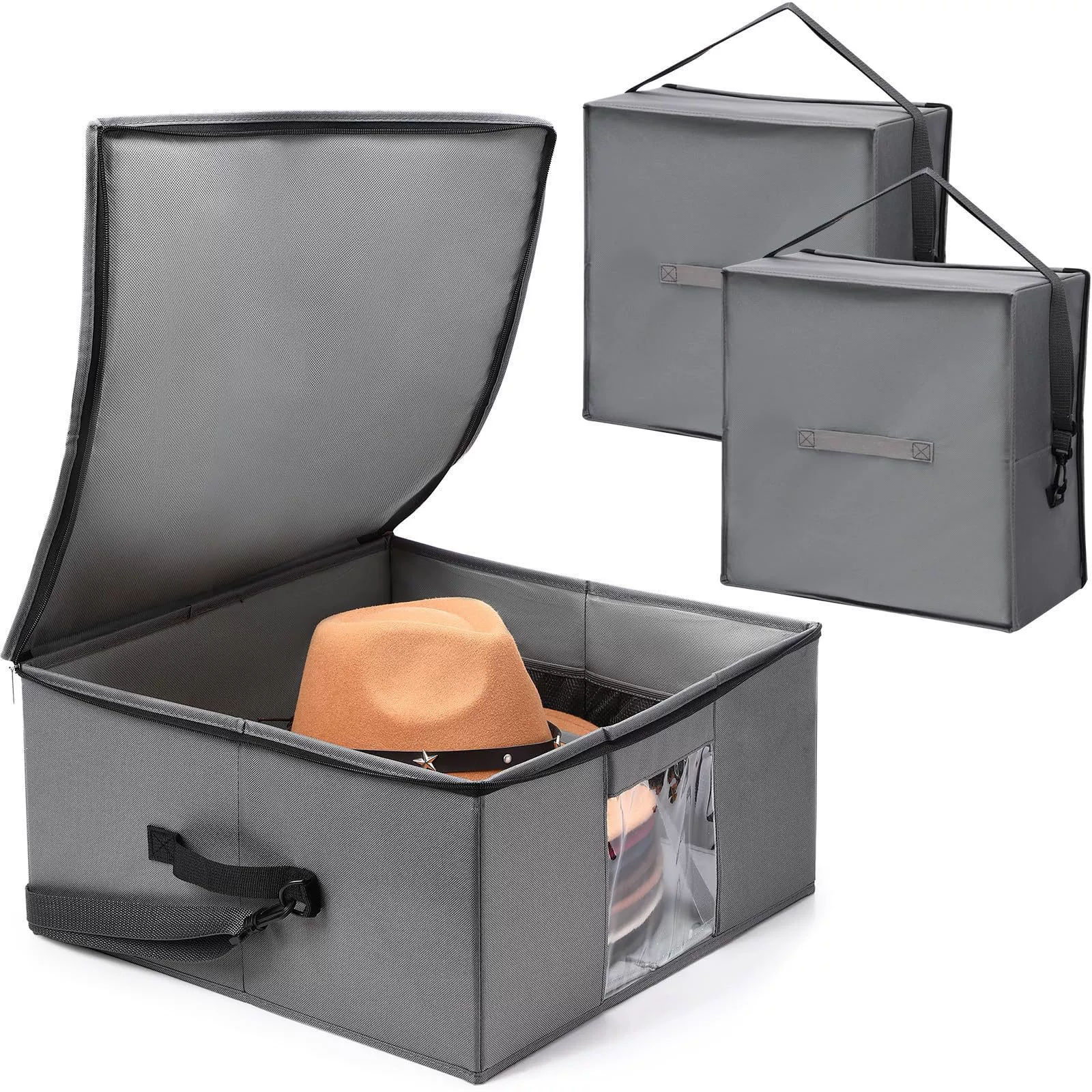 Трансграничная горячая распродажа, новый ящик для хранения шляп, визуальное складное хранилище для путешествий, портативное пылезащитное хранилище на плече и организация