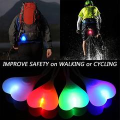 自転車テールライト、夜間走行用マウンテンバイクシリコンエッグライト、クリエイティブな愛の警告灯、バッテリーモデル、マルチカラーオプション