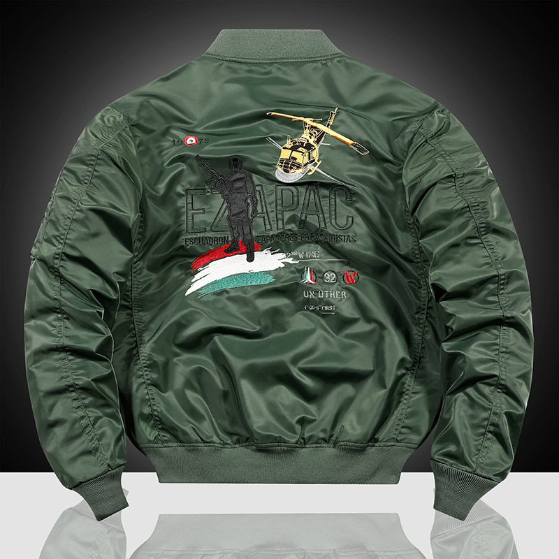 Neu Force MA1 Pilot männer Bestickte Baseball Frühling und Herbst Große Jacke Mantel_voghion.com