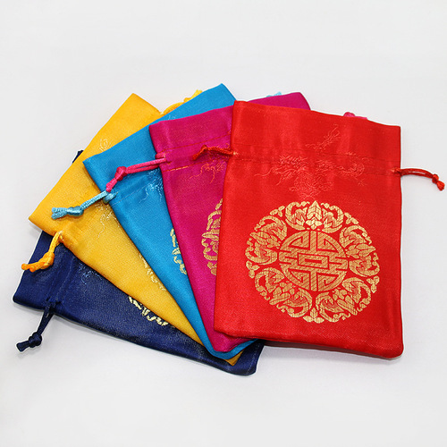 Festival blessing bag, wedding banquet, Chinese brocade embroidery return gift candy bag, wedding candy bag, printed logo wholesale