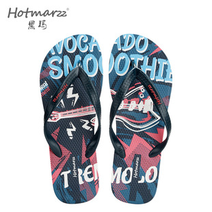 Hotmarzz black horse flip flops men's new non-slip wear-resistant bath slippers outdoor travel seaside beach shoes