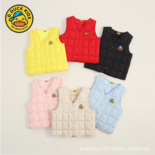 小黄鸭儿童马甲背心轻薄款批发棉秋冬新款中小童装宝宝马夹坎肩潮