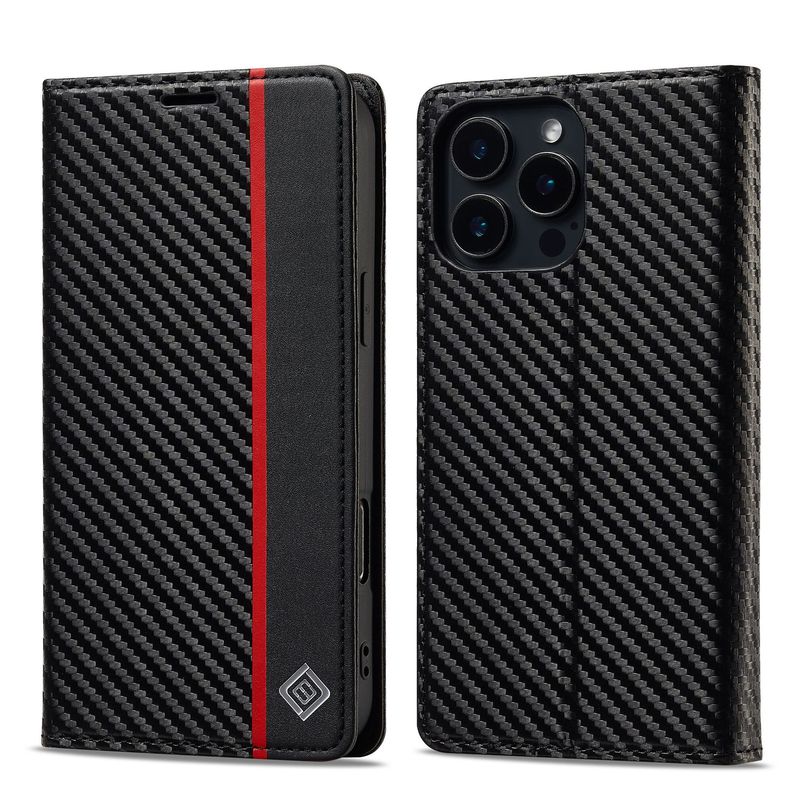 新しいiPhone16Pro携帯電話ケース15ProカーボンファイバーレザーケースiPhone14携帯電話ケース13レザーケースに適しています。|undefined