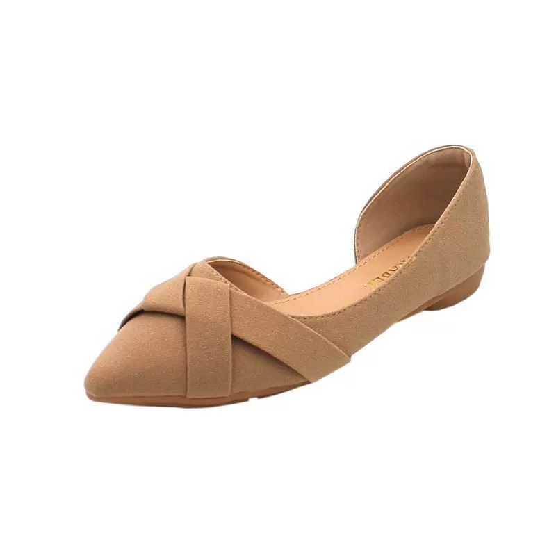Universal comfortable flat sole black footwear pointy toe, soft sole