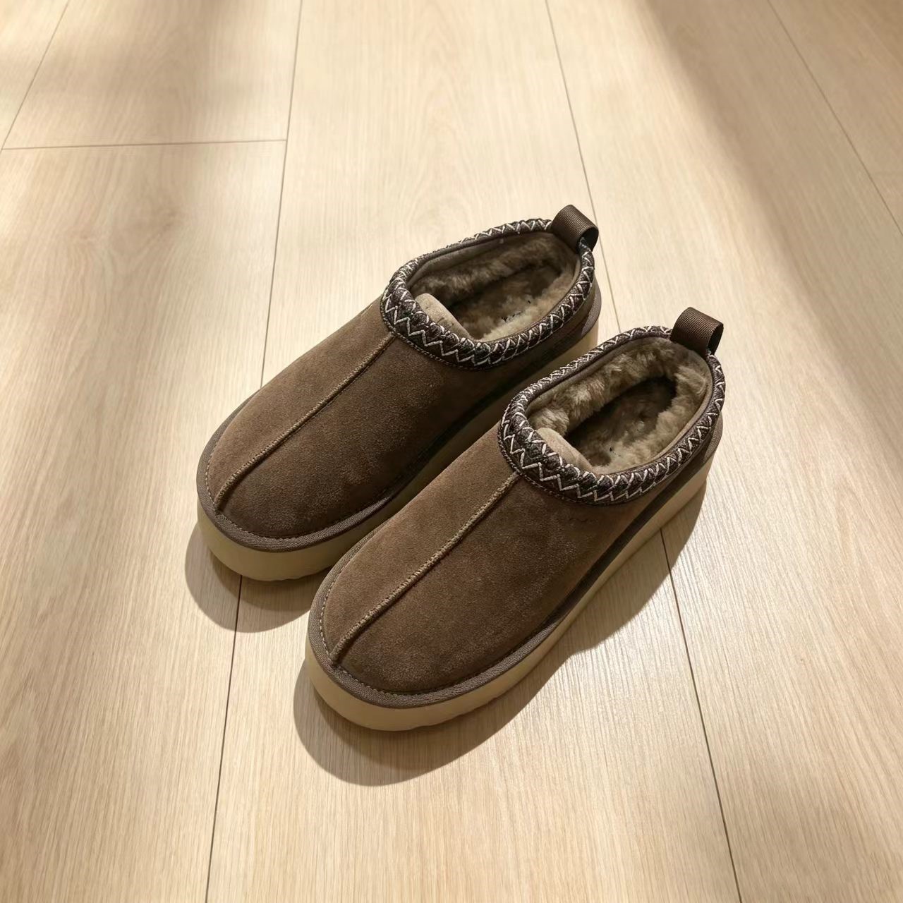 Botas de Nieve Bajas para Mujer de Piel de Vaca y Mezcla de Lana, Antideslizantes y Térmicas, para Uso Diario