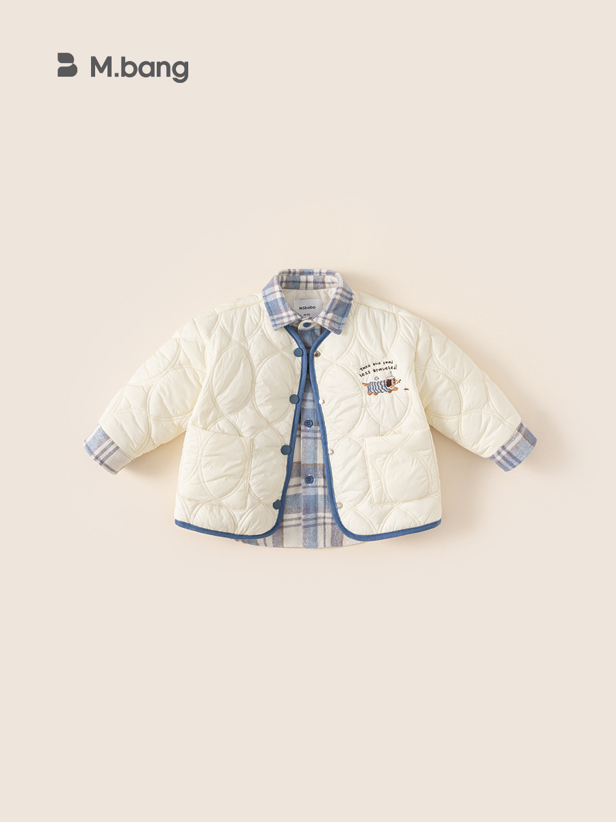 Ropa infantil Youbao, chaqueta para niñas, nueva y elegante, con diseño de dos piezas, abrigo de invierno grueso para niñas, abrigo cálido de algodón.