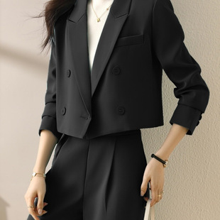 High-End Suit Suit for Women 2025 New Autumn Style Goddess Style Petite Professional Short Suit Jacket