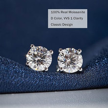 moissanite earringsĪɣ荶��S925���y�18K��Īɣʯ���Ů�羳