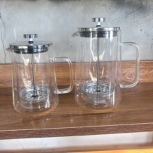 ⇗双层玻璃法压壶摩卡手冲咖啡壶家用过滤分享壶打奶泡咖啡壶冷萃