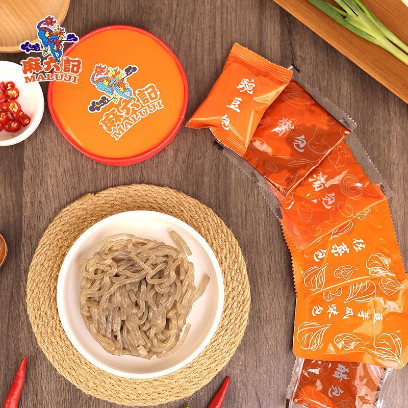 麻六记酸辣粉256g桶装粉丝粉条冲泡即食方便速食麻辣粉官方旗舰店