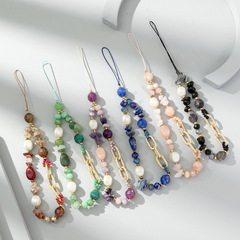 European and American Internet celebrity ins style colorful multi-element mobile phone chain creative short ladies mobile phone case hanging chain lanyard