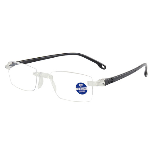Cut-edge rimless reading glasses, anti-blue light reading glasses, smart zoom street stalls, dropshipping wholesale