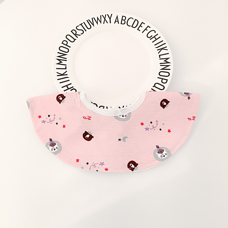 Bebé recién nacido otoño e invierno nuevo estilo flor saliva toalla algodón bebé impermeable escupir babero 360 grados rotación