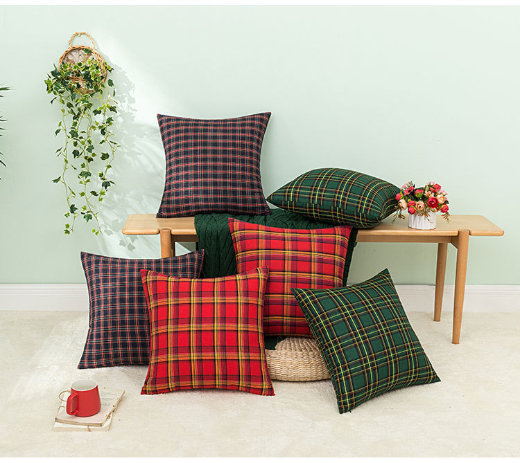 pillow case Event & Party Supplies Polyester Material Retro Geometric Lattice Polyester Pillow Cases