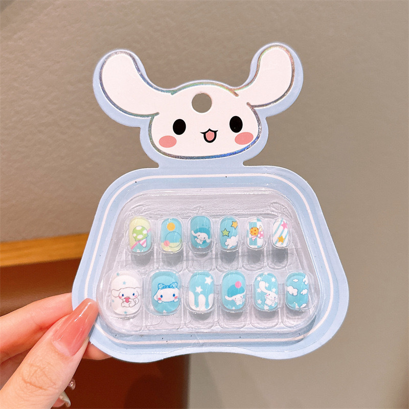 Niños Sanrio pegatinas de uñas para niñas Cullome pegatinas desmontables impermeables para niñas parches de manicuras autoadhesivos