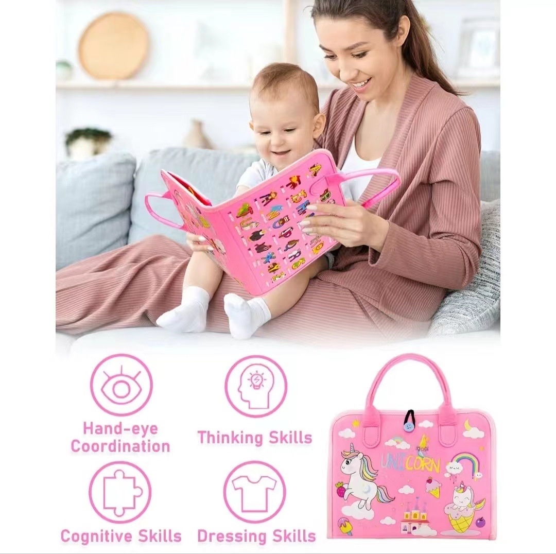 Transfronterizo para la educación temprana de los niños Junta ocupada Juguetes para bebés paquetes para proporcionar PCC CE Junta de aprendizaje de fieltro