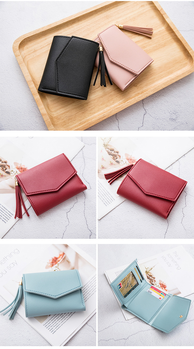 Women's Solid Color Pu Leather Flip Cover Wallets display picture 4